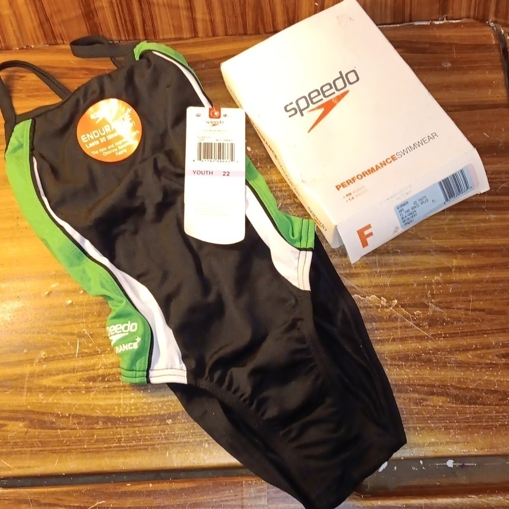 Speedo Racing Performance swimwear 6 black green